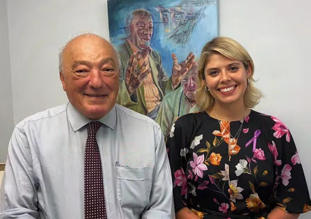 Dr Mike Freelander MP and Dr Katharine Bassett standing together in Canberra